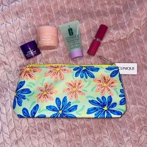Clinique makeup bag+skin products